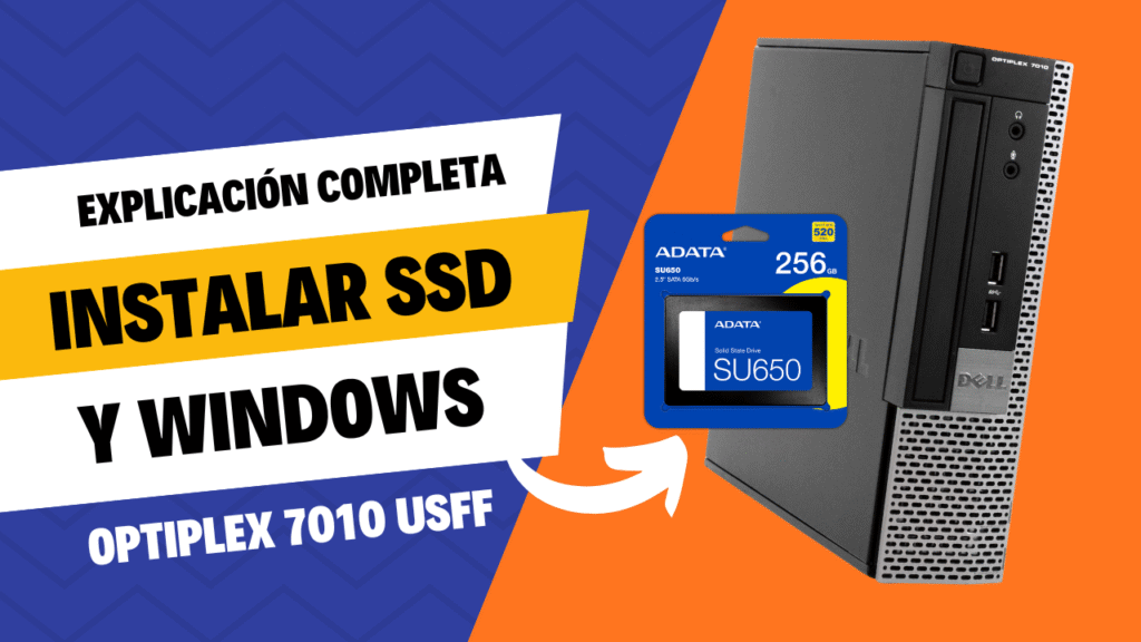 Guía completa con imágenes: Instalar SSD con Windows en un Dell Optiplex 7010 USFF