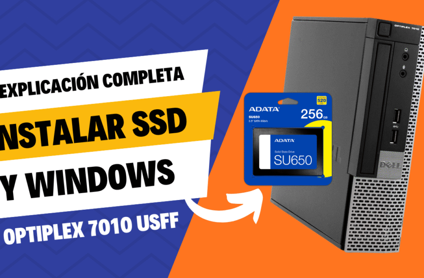 Guía completa con imágenes: Instalar SSD con Windows en un Dell Optiplex 7010 USFF
