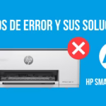 ¿Qué significan los códigos de error en la impresora HP Smart Tank 580?