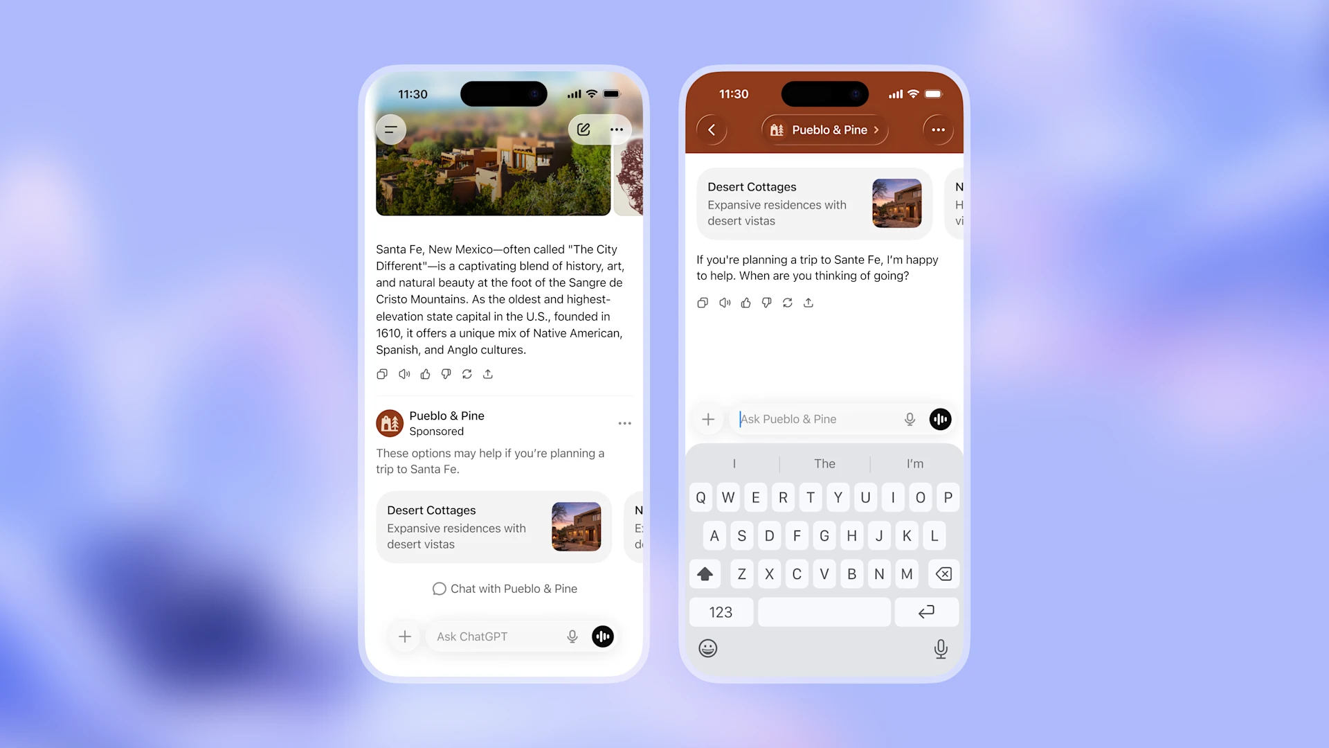 Vista previa de anuncios de ChatGPT