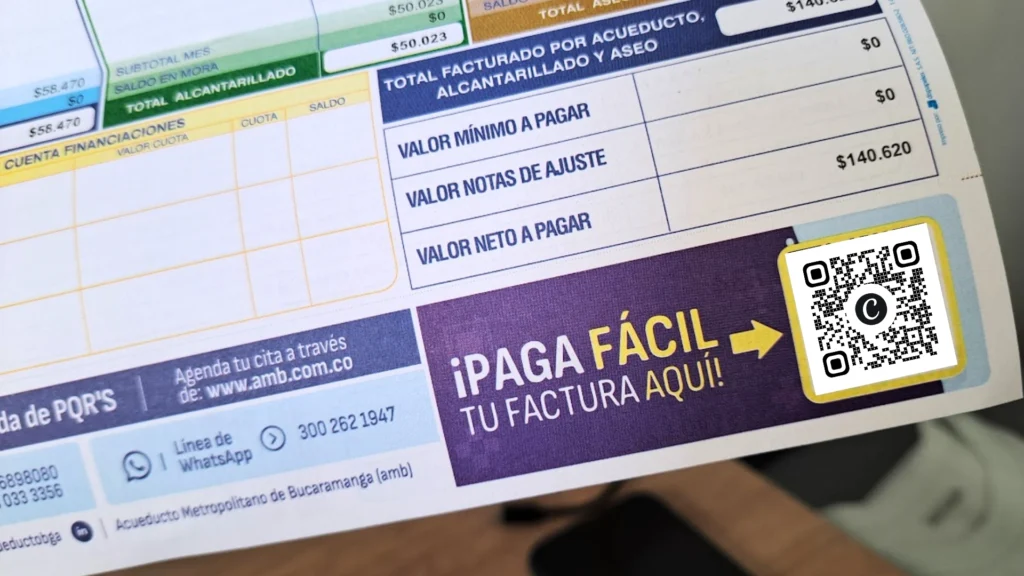 Así se puede pagar en línea y sin salir de casa el recibo del Acueducto de Bucaramanga